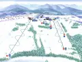 Mapa narciarska Bukowiny Tatrzańskiej z zaznaczonymi trasami, wyciągami i infrastrukturą. Idealna do planowania zimowych aktywności.