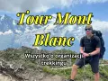 Mężczyzna z plecakiem na tle gór, przygotowuje się do trekkingu Tour du Mont Blanc.